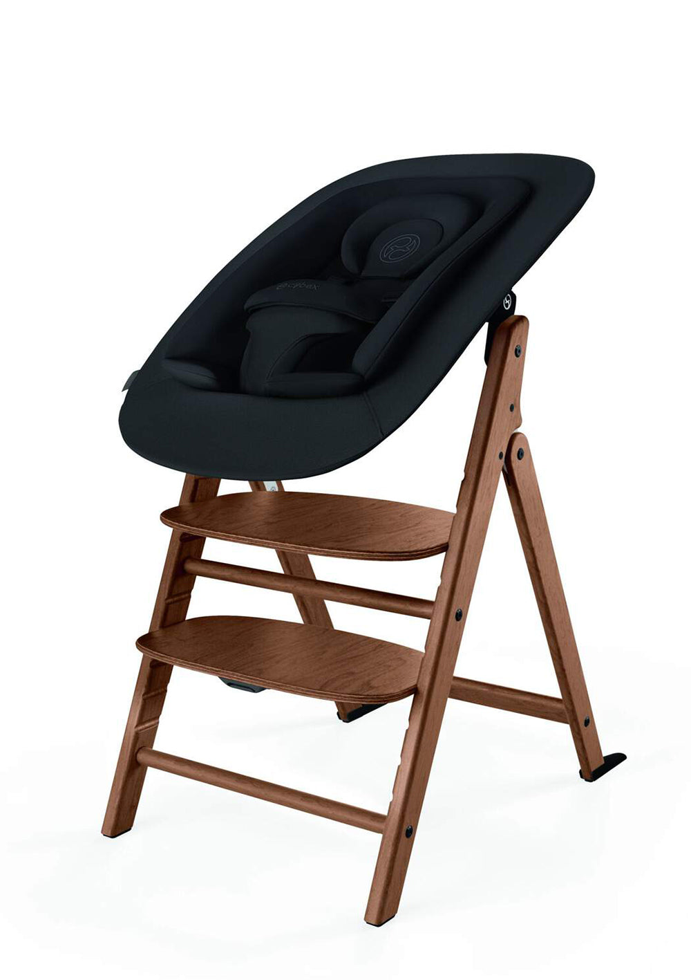 Cybex Hochstuhl 'Click & Fold' 3-in-1 Set All Natural Dark - mit Newborn-Set