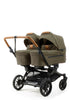 Zwillings-Kinderwagen-Set 'Double SENTO FLAT+' Outdoor Olive
