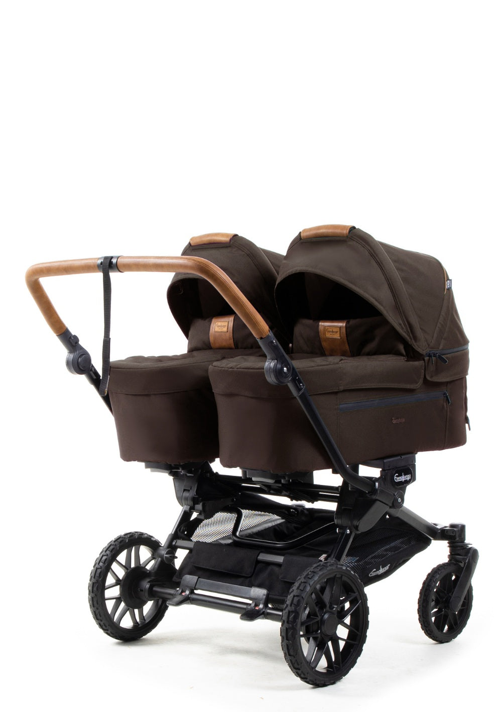 Emmaljunga Zwillingskinderwagen 'Double SENTO FLAT+' Outdoor Brown
