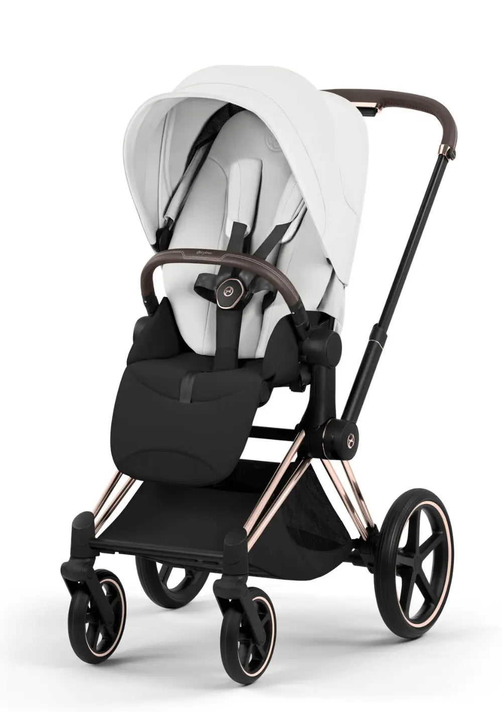Cybex Kinderwagen-Set 'Priam Style' Off White / Gestell Roségold