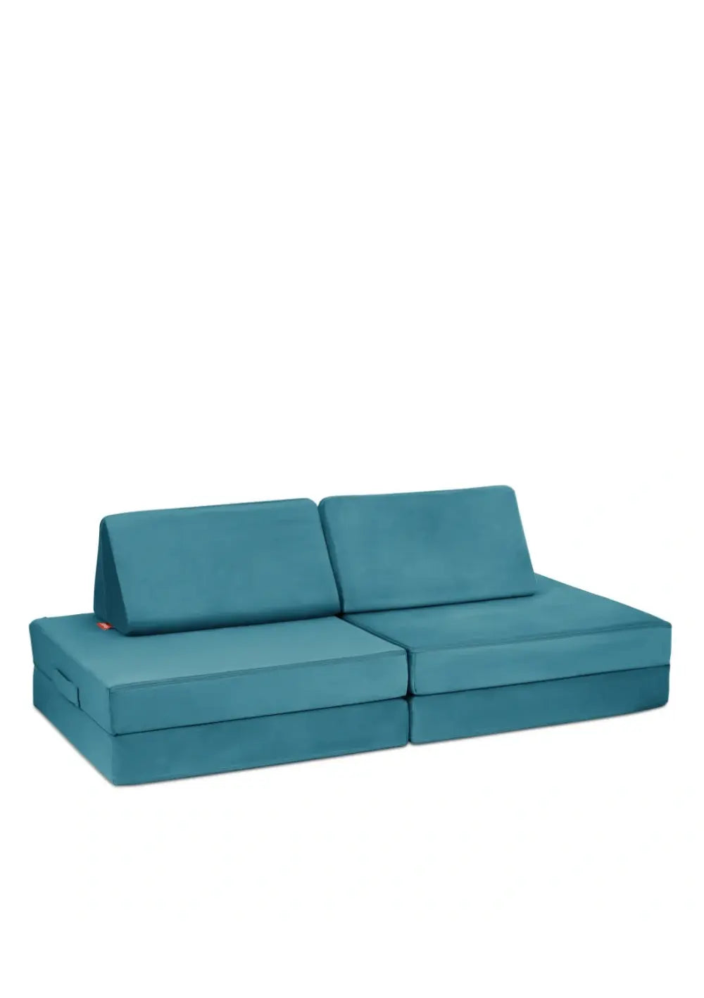Funzy Mini Spielsofa Velours Dino Türkis