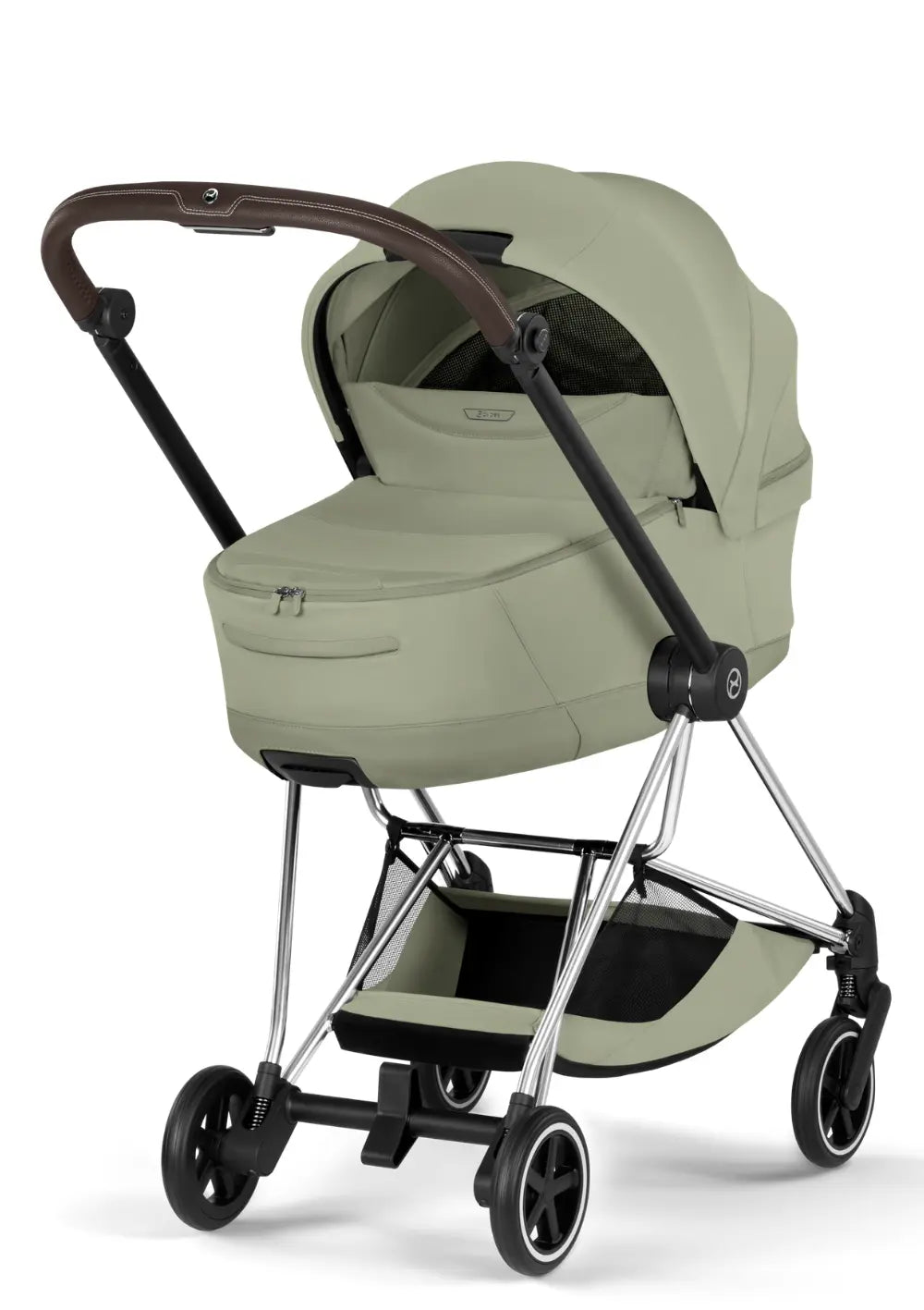 Cybex Kinderwagen-Set 'Mios' Sage Green / Chrome Brown Frame