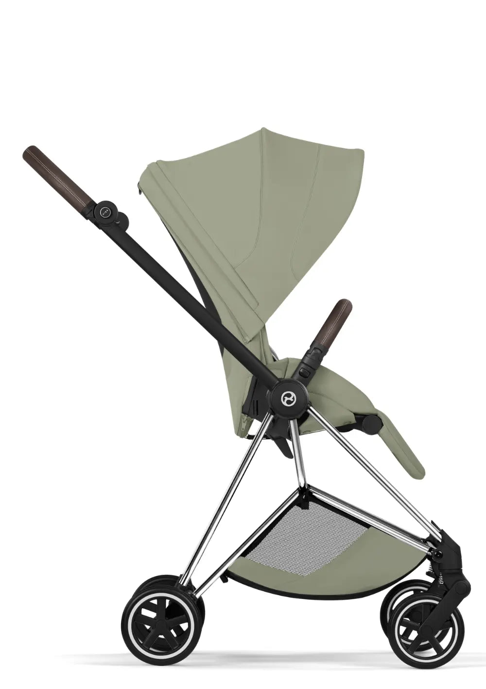 Cybex Kinderwagen-Set 'Mios' Sage Green / Chrome Brown Frame