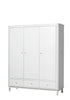 Kleiderschrank 'Wood' 3-türig weiss