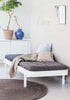 Lounger Bett 'Wood' weiß 200 x 90/120 cm