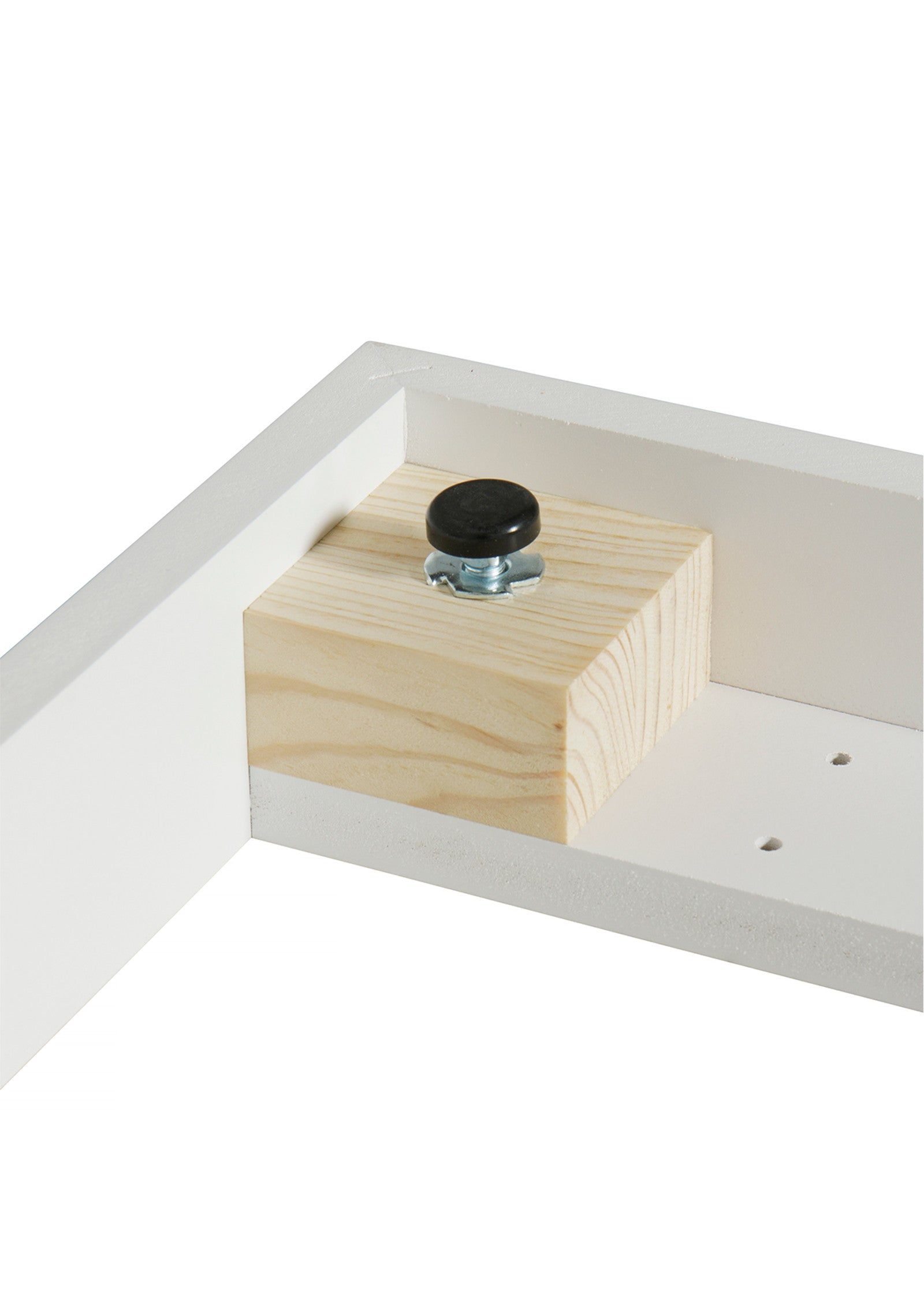 'Wood' Standregal horizontal 2 x 5 m / weiß mit Sockel