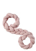 Bettschlange geflochten Strick rosa XL