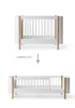 Umbauset für 'Wood Mini+' Babybett zum Juniorbett Weiß / Eiche