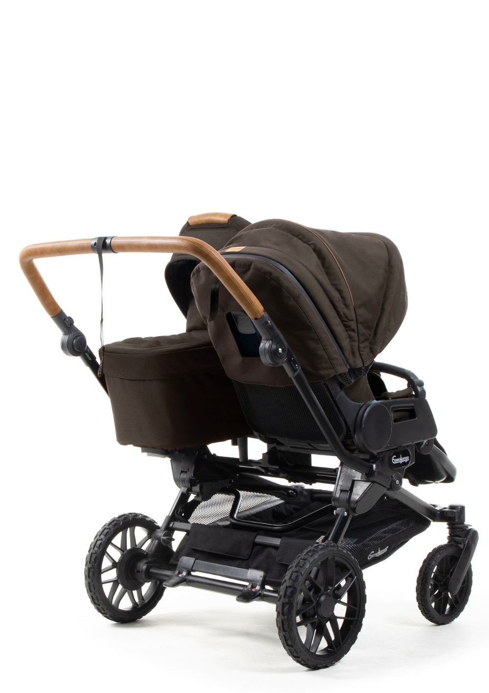 Emmaljunga Geschwisterwagen 'Double SENTO FLAT+' Outdoor Brown