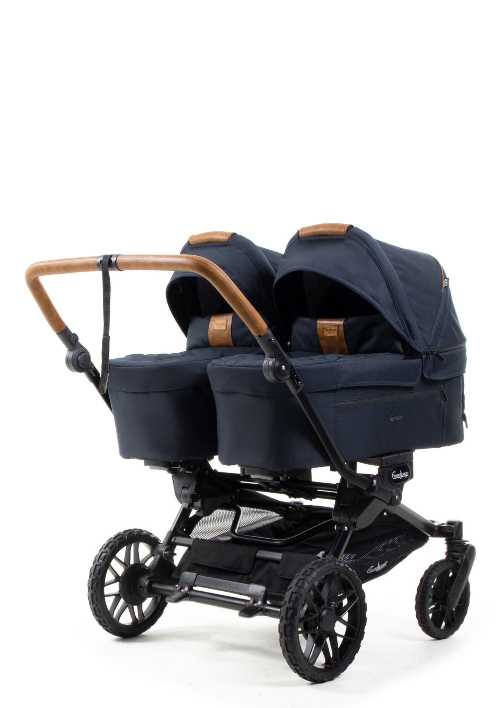 Emmaljunga Zwillingskinderwagen 'Double SENTO FLAT+' Outdoor Dark Navy