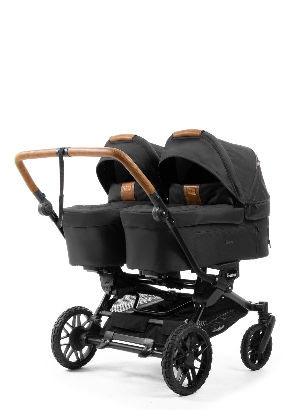 Emmaljunga Zwillingskinderwagen 'Double SENTO FLAT+' Outdoor Black