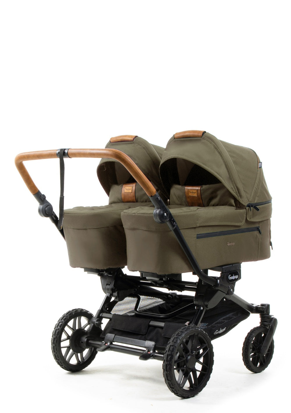 Emmaljunga Zwillingskinderwagen 'Double SENTO FLAT+' Outdoor Olive
