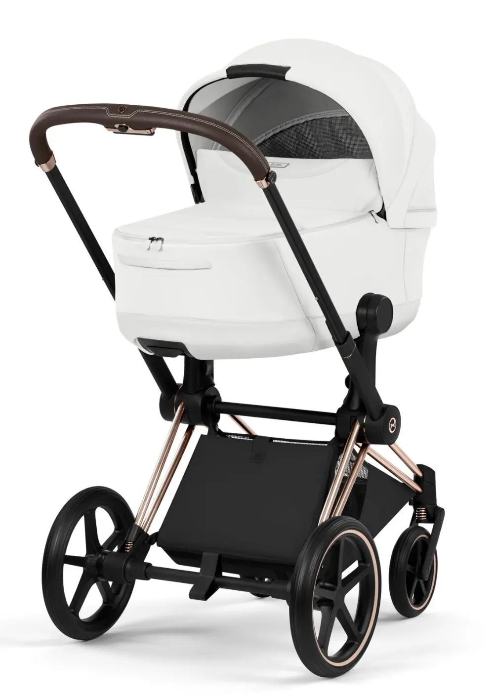 Cybex Kinderwagen-Set 'Priam Style' Off White / Gestell Roségold