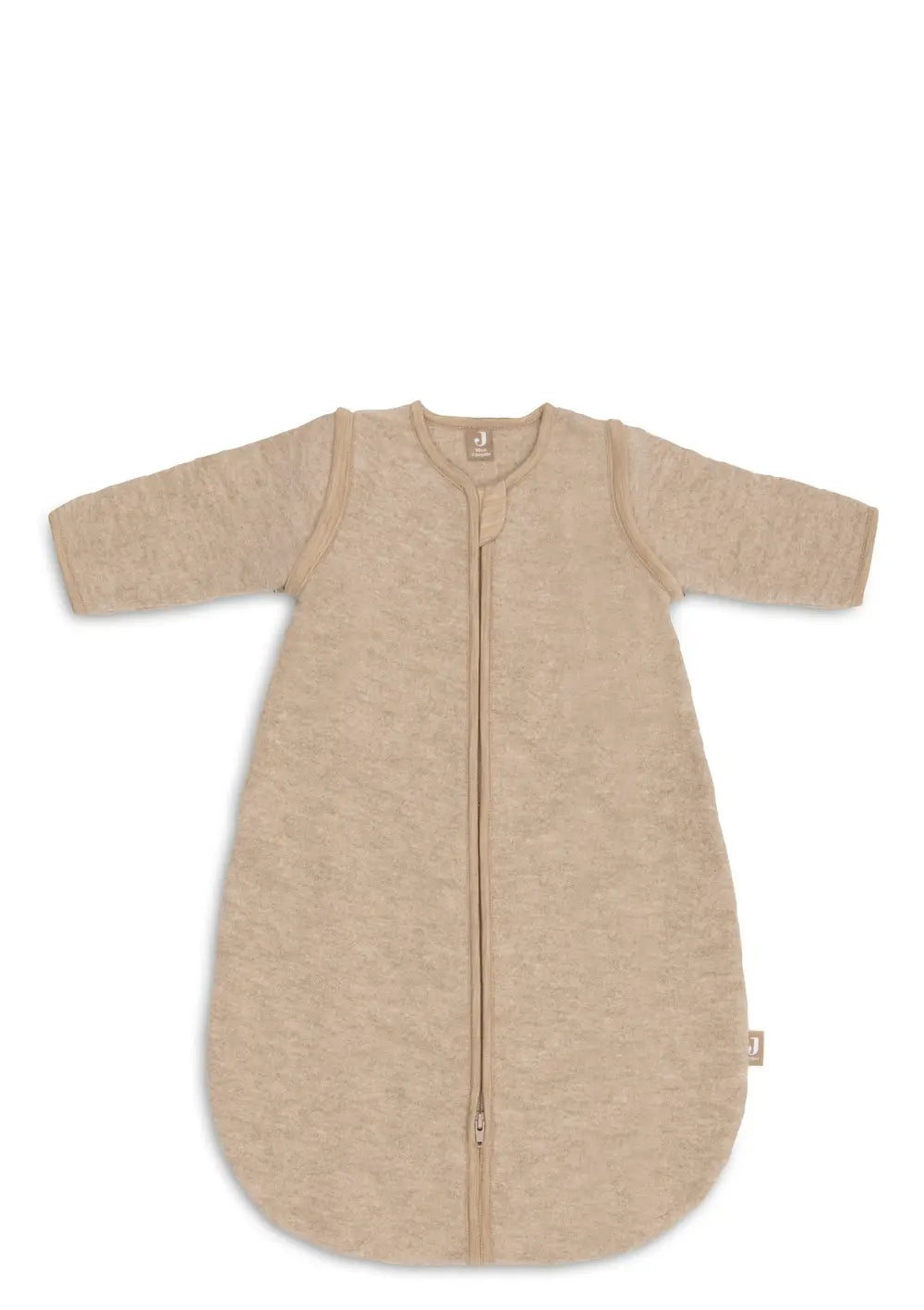 Jollein Merino Baby Schlafsack mit abnehmbaren Ärmeln TOG 2,0-2,5 Natural
