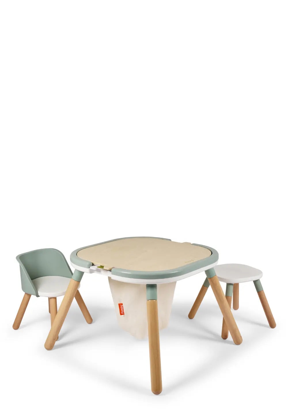 Funzy Spieltisch & Stühle Set Pastell Grün