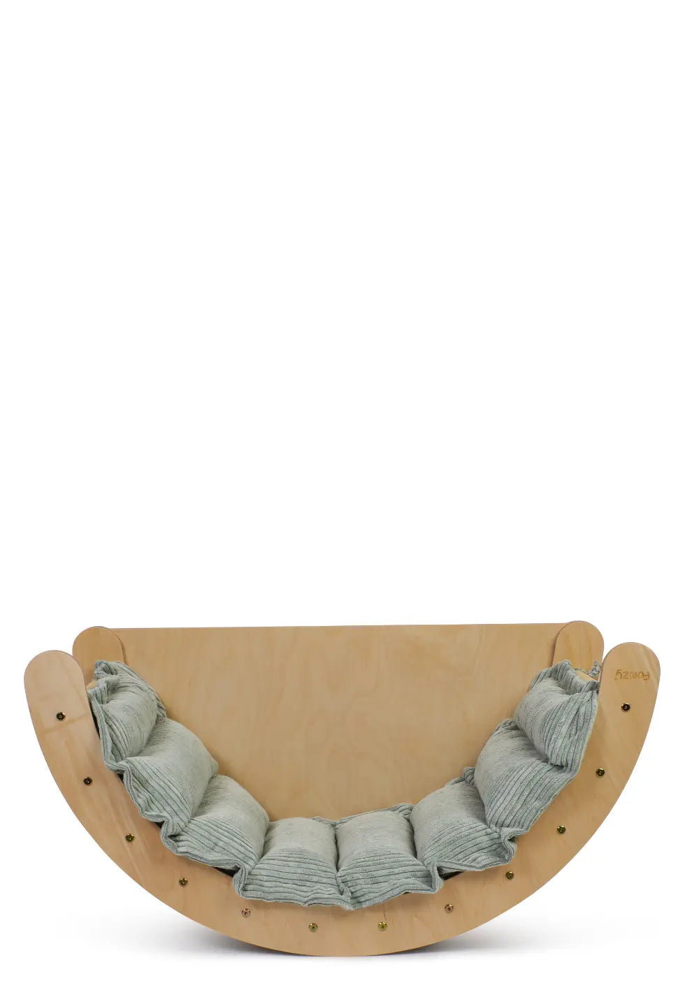 Funzy Kletterbogen & Kissen Set Birke Natur Cord Salbei Grün