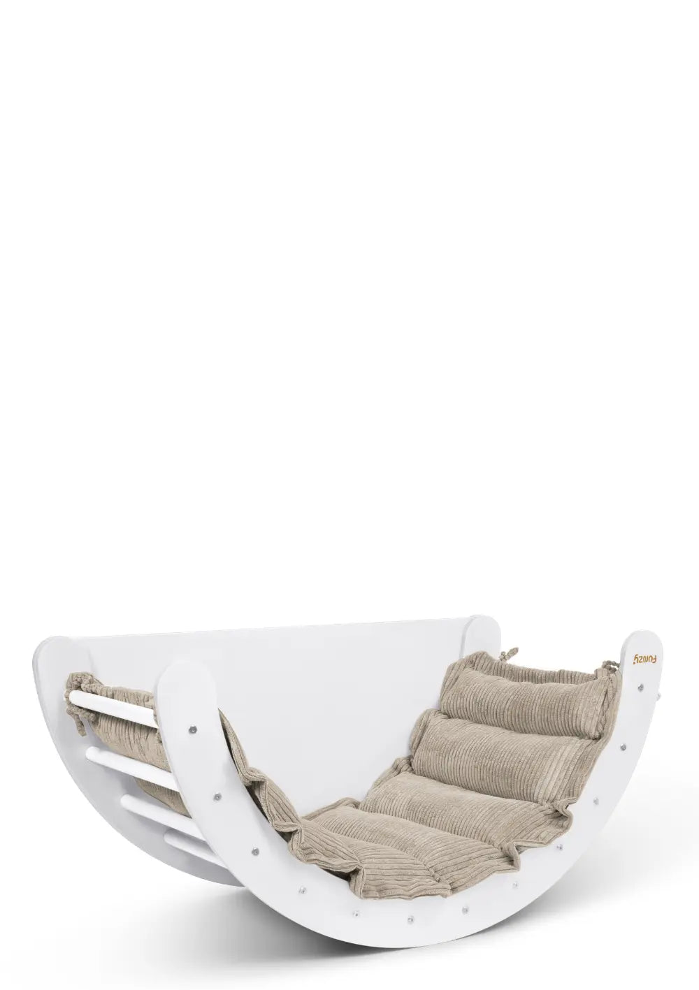 Funzy Kletterbogen & Kissen Set Birke Weiß Cord Creme Beige