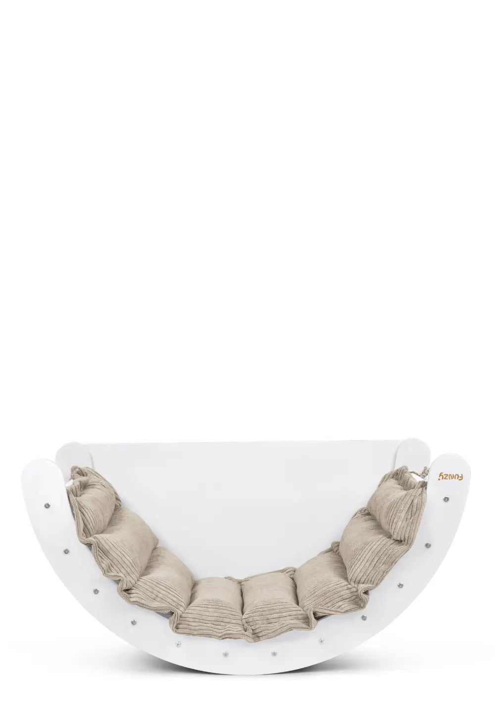 Funzy Kletterbogen & Kissen Set Birke Weiß Cord Creme Beige