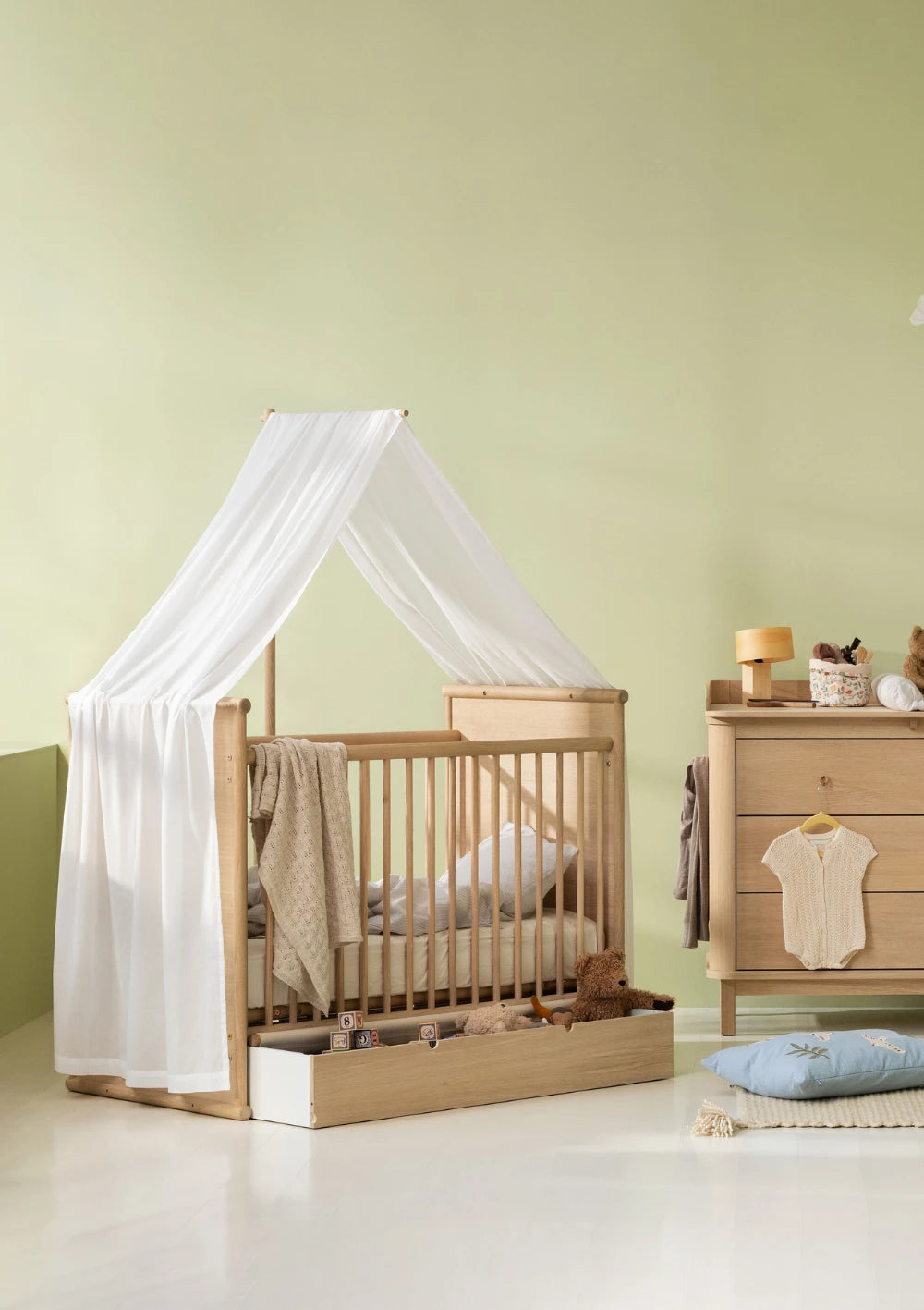 Oliver Furniture Betthimmel für Babybett 'Camp Novel' transparent weiß