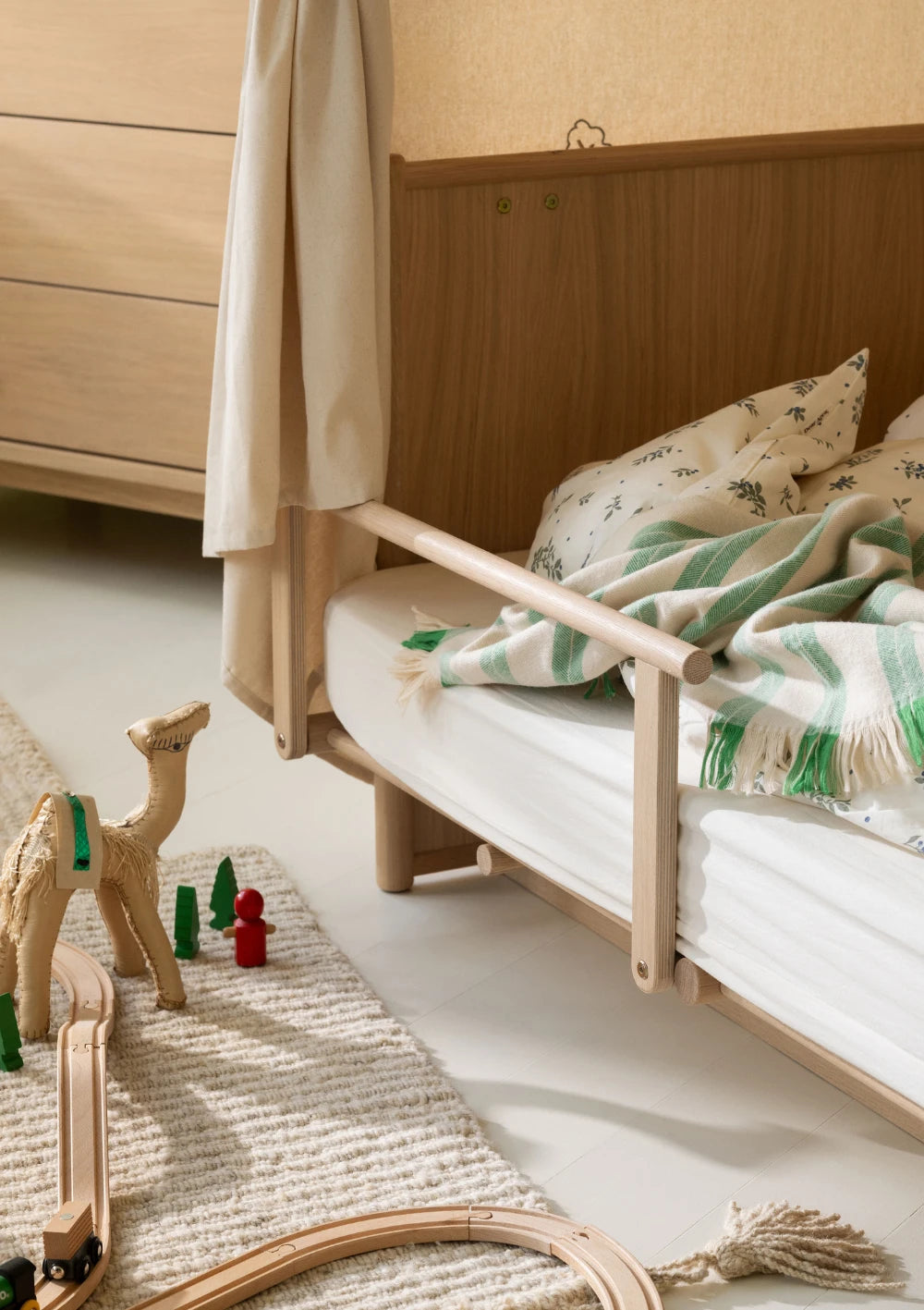 Oliver Furniture 2er-Set Rausfallschutz für Bett 'Camp Novel' 200 x 120 Eiche