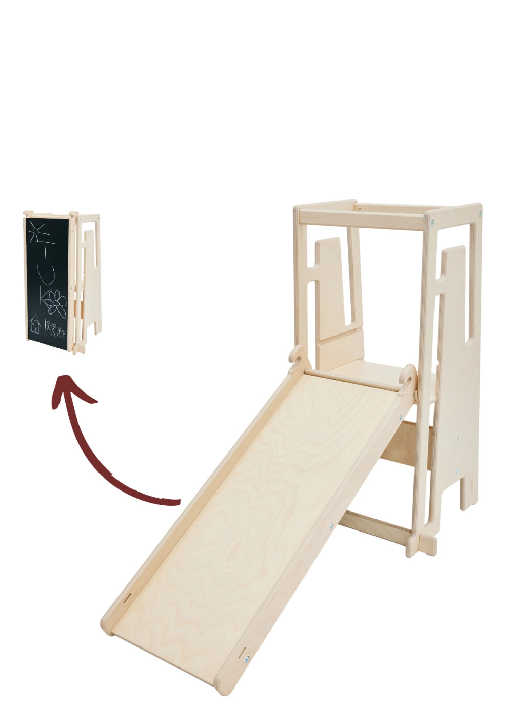 Tuki Rutsche mit Maltafel für Lernturm