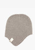 Merino Babymütze mit Ohrenklappen beige